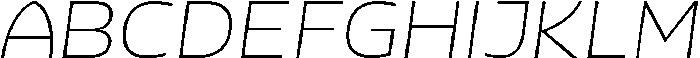 Pocas Thin Oblique ttf (100) Font UPPERCASE