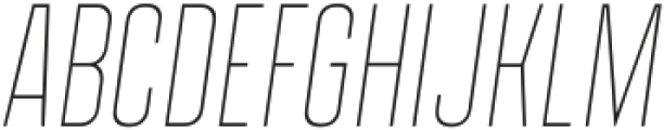 Polate A1 Thin Italic ttf (100) Font UPPERCASE