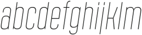 Polate A1 Thin Italic ttf (100) Font LOWERCASE