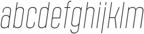 Polate B2 Thin Italic ttf (100) Font LOWERCASE