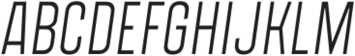 Polate D4 Light Italic ttf (300) Font UPPERCASE