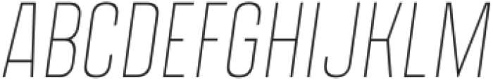 Polate D4 Thin Italic ttf (100) Font UPPERCASE