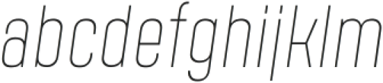 Polate D4 Thin Italic ttf (100) Font LOWERCASE