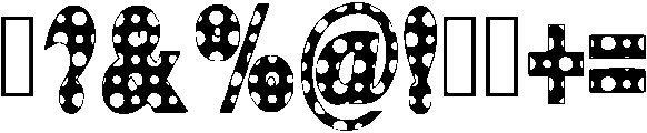 Polka Dots Regular otf (400) Font OTHER CHARS