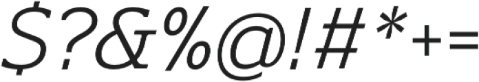 Polyphonic Light Italic otf (300) Font OTHER CHARS