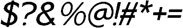 Pontique Oblique otf (400) Font OTHER CHARS