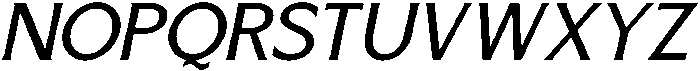 Pontique Oblique otf (400) Font UPPERCASE