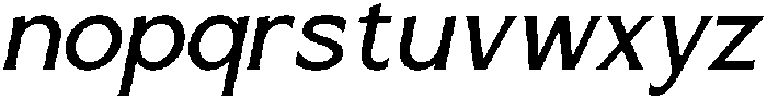 Pontique Oblique otf (400) Font LOWERCASE