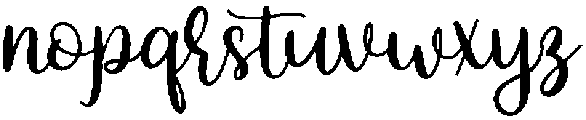 Ponytail Regular otf (400) Font LOWERCASE