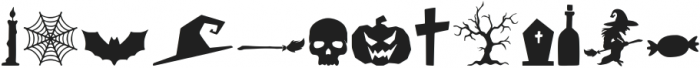 Pooky Halloween Font Dingbats otf (400) Font UPPERCASE