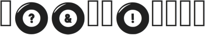 Pool Ball Regular otf (400) Font OTHER CHARS