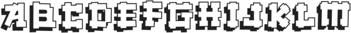 Pop Bricks Shadow otf (400) Font UPPERCASE
