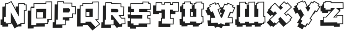 Pop Bricks Shadow otf (400) Font UPPERCASE