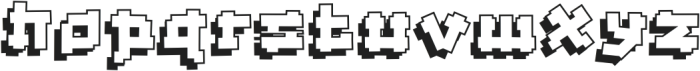 Pop Bricks Shadow otf (400) Font LOWERCASE