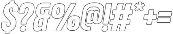 Portlin Outline Italic otf (400) Font OTHER CHARS