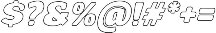 PortsPlayOutline-Italic otf (400) Font OTHER CHARS