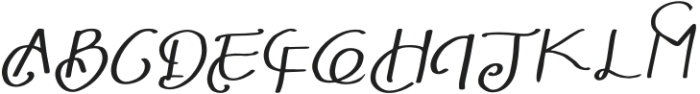 Poshry Italic otf (400) Font UPPERCASE