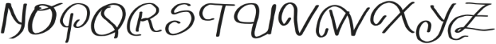 Poshry Italic otf (400) Font UPPERCASE