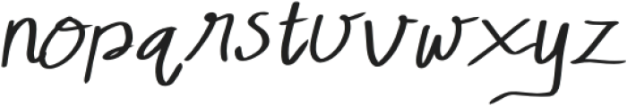 Poshry Italic otf (400) Font LOWERCASE