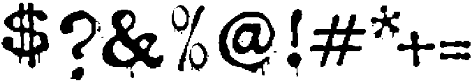 Poster Paint otf (400) Font OTHER CHARS