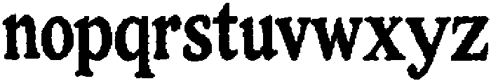 Poster Rough otf (400) Font LOWERCASE