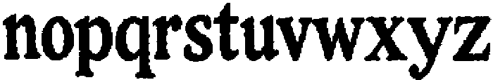 Poster Rough ttf (400) Font LOWERCASE