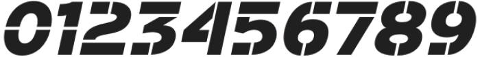 Potel Stencil Black Italic otf (900) Font OTHER CHARS