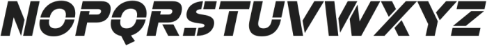 Potel Stencil Black Italic otf (900) Font UPPERCASE