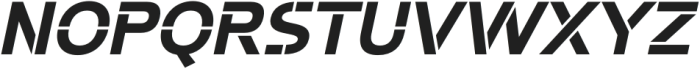 Potel Stencil Bold Italic otf (700) Font UPPERCASE