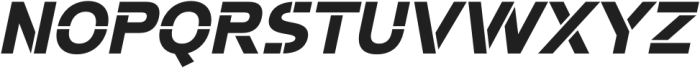 Potel Stencil Extra Bold Italic otf (700) Font UPPERCASE