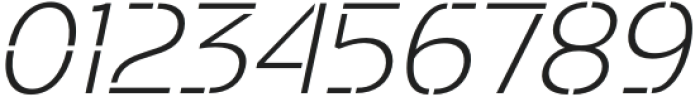 Potel Stencil Extra Light Italic otf (200) Font OTHER CHARS