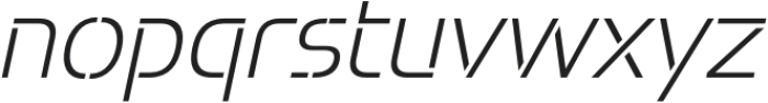Potel Stencil Extra Light Italic otf (200) Font LOWERCASE