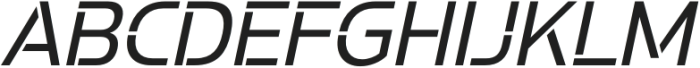 Potel Stencil Italic otf (400) Font UPPERCASE
