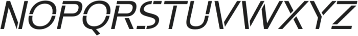 Potel Stencil Italic otf (400) Font UPPERCASE