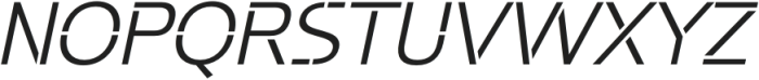 Potel Stencil Light Italic otf (300) Font UPPERCASE