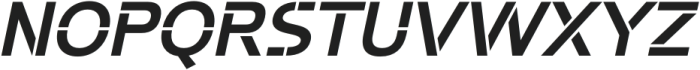 Potel Stencil Semi Bold Italic otf (600) Font UPPERCASE
