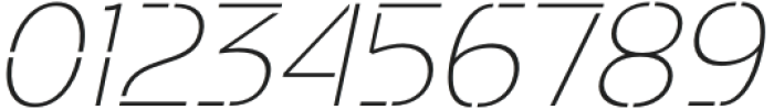 Potel Stencil Thin Italic otf (100) Font OTHER CHARS