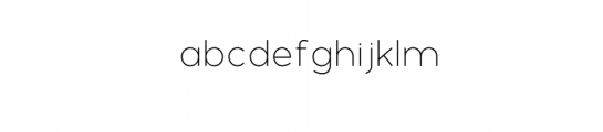 PollyRounded-Light.ttf Font LOWERCASE