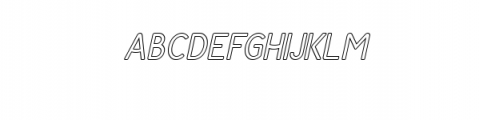 Portfolio Outline Italic.ttf Font LOWERCASE