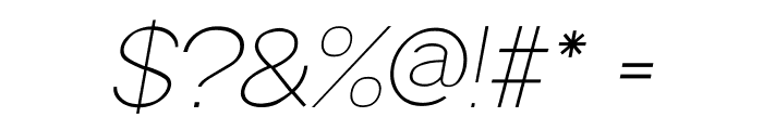 POE Sans Pro Thin Italic Font OTHER CHARS
