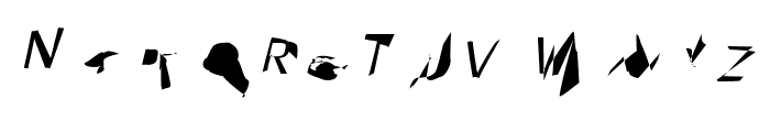 Pointer Condensed Oblique Font UPPERCASE