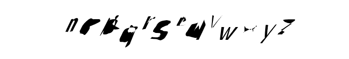 Pointer HyperCondensed SuperOblique Font LOWERCASE