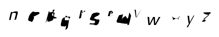 Pointer Oblique Font LOWERCASE