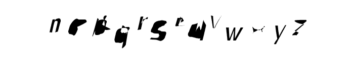 Pointer SuperCondensed Oblique Font LOWERCASE