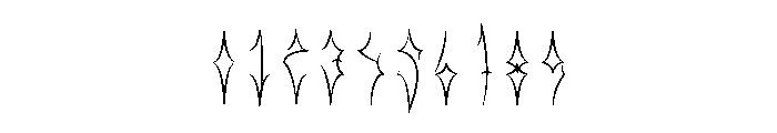 Pointy Display Font OTHER CHARS