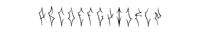 Pointy Display Font UPPERCASE