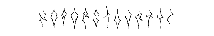 Pointy Display Font LOWERCASE