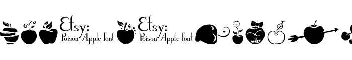 Poison Apple Ornaments 1 Font UPPERCASE