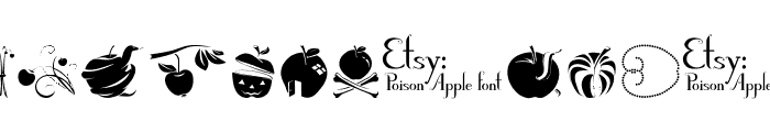 Poison Apple Ornaments 1 Font UPPERCASE