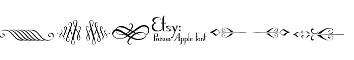 Poison Apple Ornaments 1 Font LOWERCASE